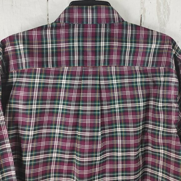 Jos A Bank Traveler's Collection Tailor Fit Multicolor Plaid Men's Shirt Size L - Picture 7 of 10